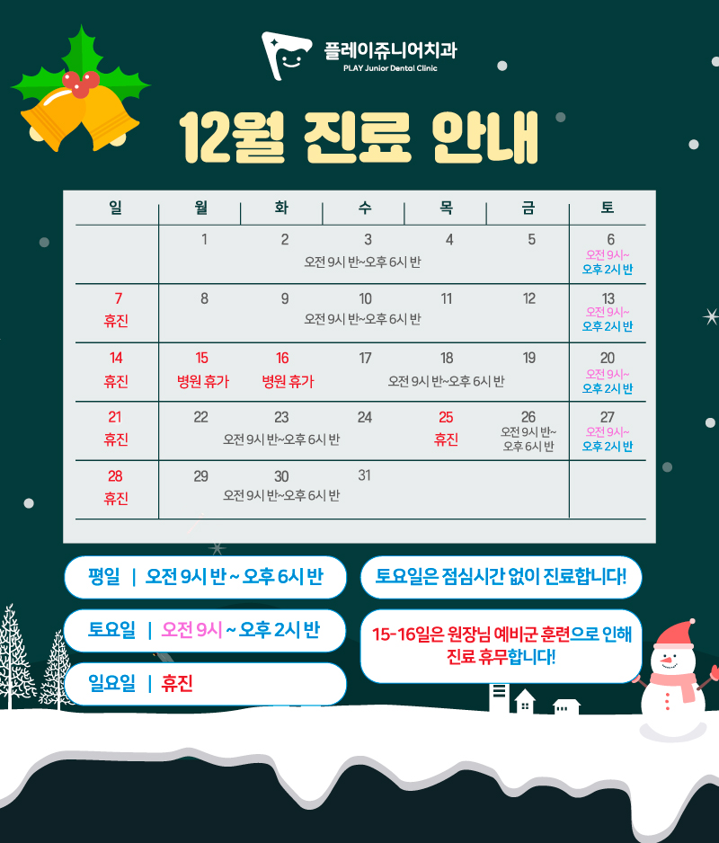 12월 진료일정